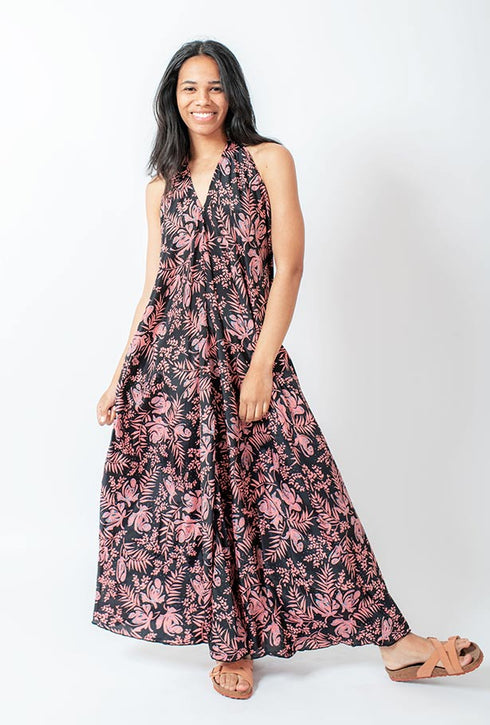 Bodenlanges Alinienkleid Delia